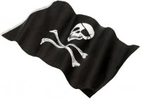 Schwarze Totenkopf Piratenflagge