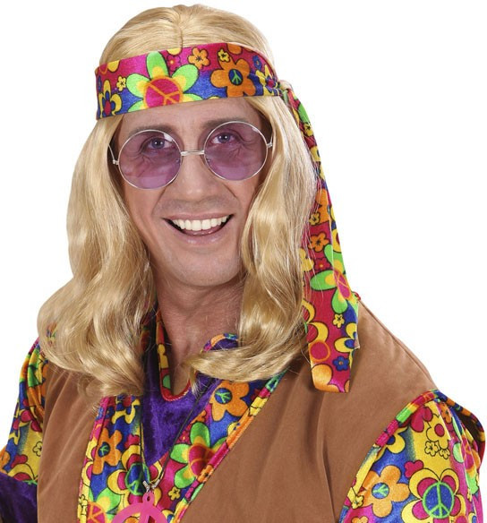 Peluca hippie clásica rubia