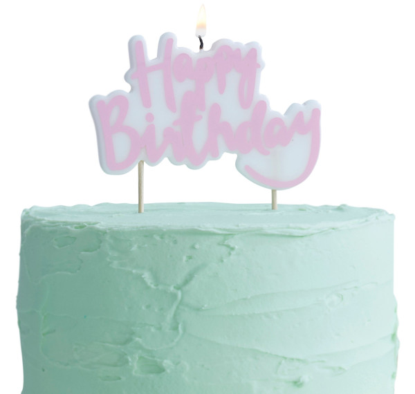 Vela para tarta Happy Birthday Pink Mix & Match