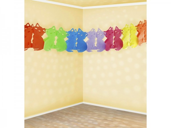 Colorful cat lover paper garland 17cm x 300cm 3