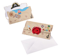 Official invitation card for the pirate treasure hunt