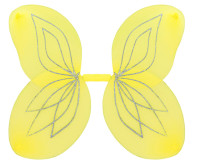 Preview: Yellow glitter wings for girls