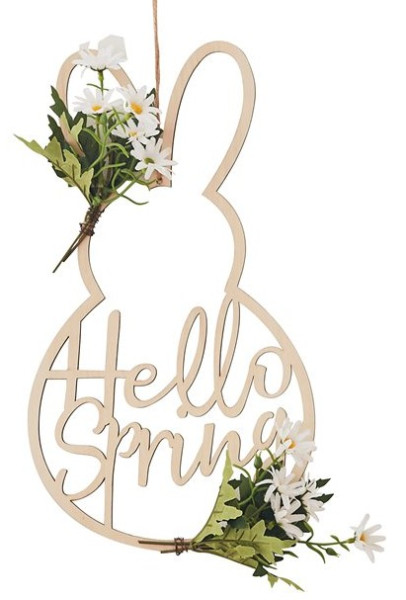 Hello Spring rabbit decoration hanger 36cm