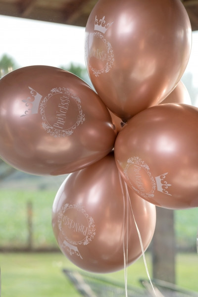 6 metalowych balonów lateksowych Princesse 30cm