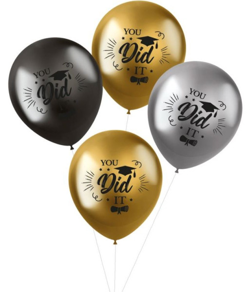 4 shiny You did it latex balloons 33cm