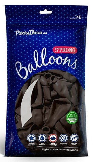 100 palloncini Partystar marrone cioccolato 30 cm 2