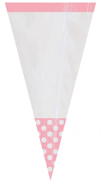 10 candy buffet cones pink