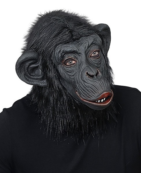 Gorilla Vollmaske mit Plüschbesatz 2