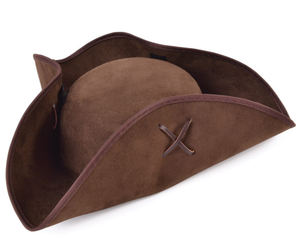 Pirate tricorn hat in suede look