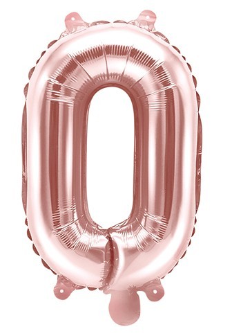 Folieballong O roséguld 35cm