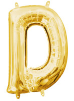 Palloncino mini foil lettera D oro 40cm