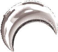 Palloncino in lamina luccicante argento Luna 43cm 2