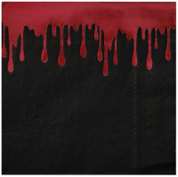 16 Bloody Black Servietten