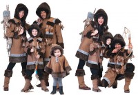 Oversigt: Inuit Eskimo kostume til mænd