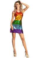 Vista previa: Vestido de lentejuelas con purpurina Rainbow Pride