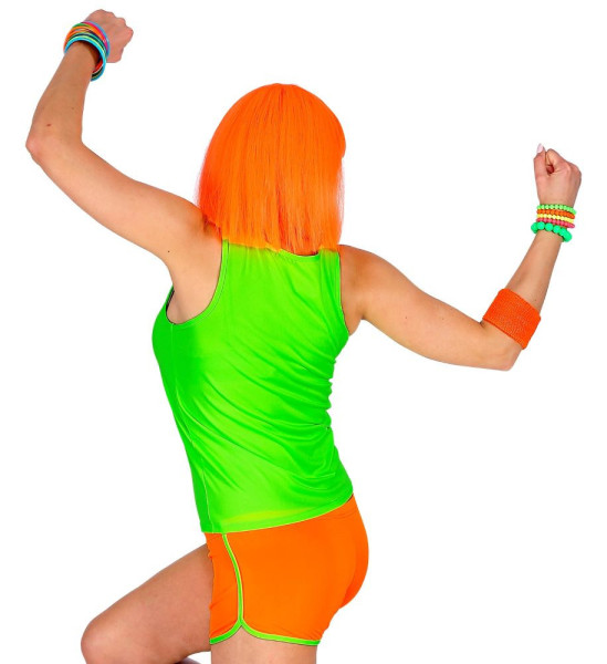 Hotpants rétro pour femme orange fluo