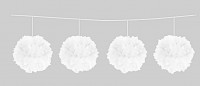 Pompom Garland Chain White 3m