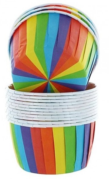 24 Sweet Rainbow muffin tins 6cm