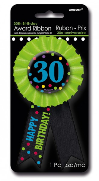 Noble Celebration Birthday Pin. 30. urodziny z kolorowymi kropkami