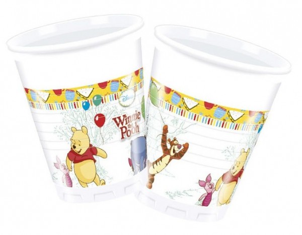 8 Winnie the Pooh Sweet Friends plastic cups 200ml