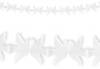 Preview: White pigeon garland 3m