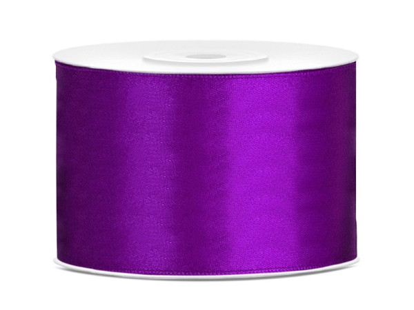 25m satin ribbon purple 5cm wide