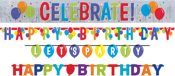 Lettera ghirlande Festa di compleanno con palloncini 4 pezzi