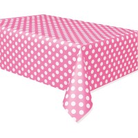 Preview: Party tablecloth Tiana pink dotted 137 x 274cm