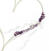 Preview: 2 violet rattan hearts car jewelry with fastening