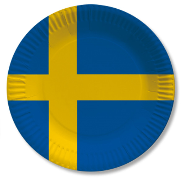 10 Sweden paper plates Lund 23cm