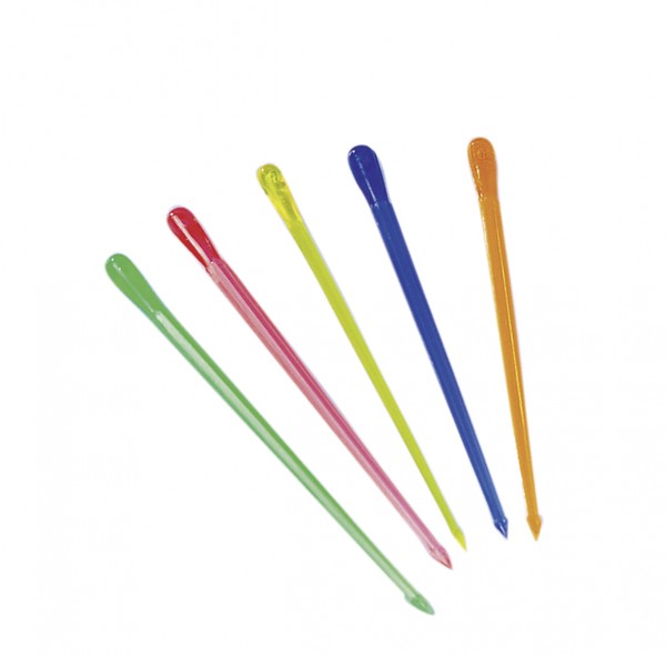 500 Partynight plastic skewers multicolored 8.5cm