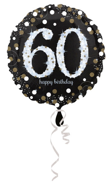 Gouden 60ste Verjaardag folieballon 43cm