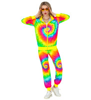 Preview: Neon tie-dye rainbow tracksuit unisex