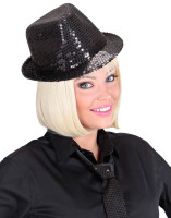 Widok: Cekinowa czapka w stylu disco w stylu glamour