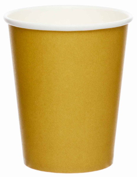 8 golden paper cups 227ml