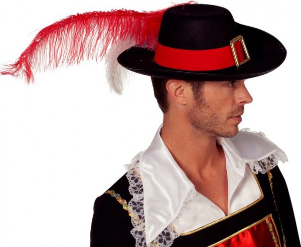 Musketeer Nicolo Hat sort-rød