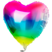 Herz Folienballon rainbow 45cm