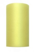 Preview: Tulle fabric Luna lemon yellow 20m x 8cm