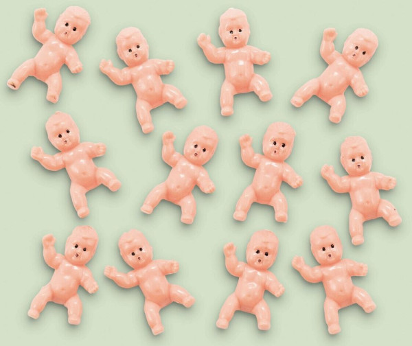 12 figurines bébé 3,5 cm
