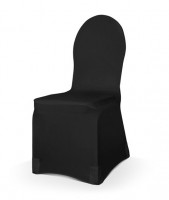Vorschau: Elastische Stuhlhusse für jeden Stuhl schwarz