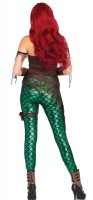 Preview: Purple-green sea mermaid catsuit with belt and garter