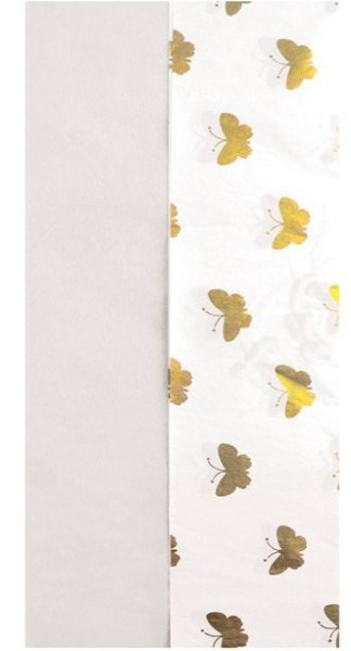 6 hojas de papel de seda mariposa