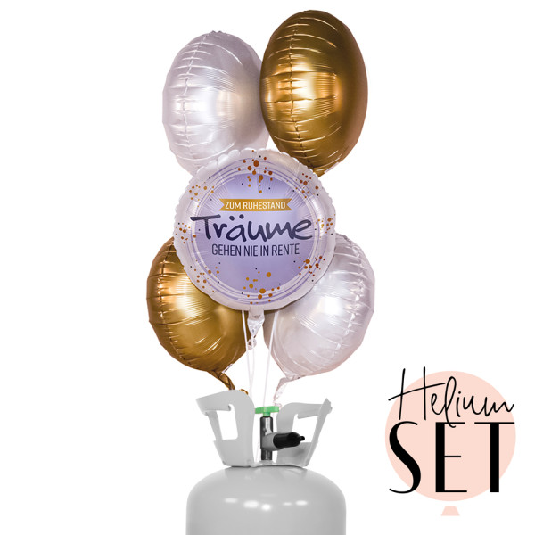 Rentnerträume Ballonbouquet-Set mit Heliumbehälter