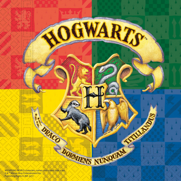 20 tovaglioli magici di Hogwarts 33 cm