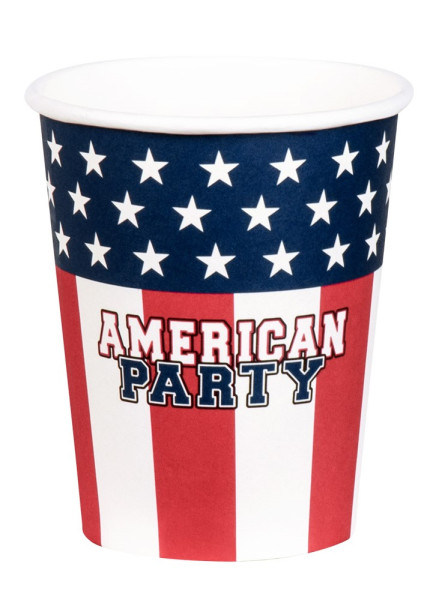 10 paper cups Stars and Stripes 250ml