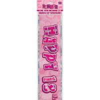Widok: 18 urodziny Pink Glitter Dream Party Banner