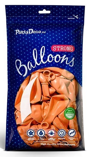 10 Partystar metallic Ballons orange 23cm 2
