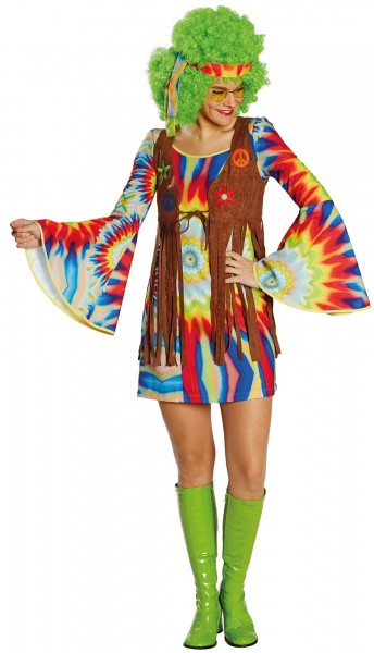 Gran disfraz de hippie batik para mujer