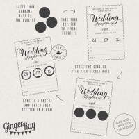 10 Lovely Wedding Rubbel Einladungskarten