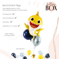 Vorschau: XL Heliumballon in der Box 3-teiliges Set Baby Shark